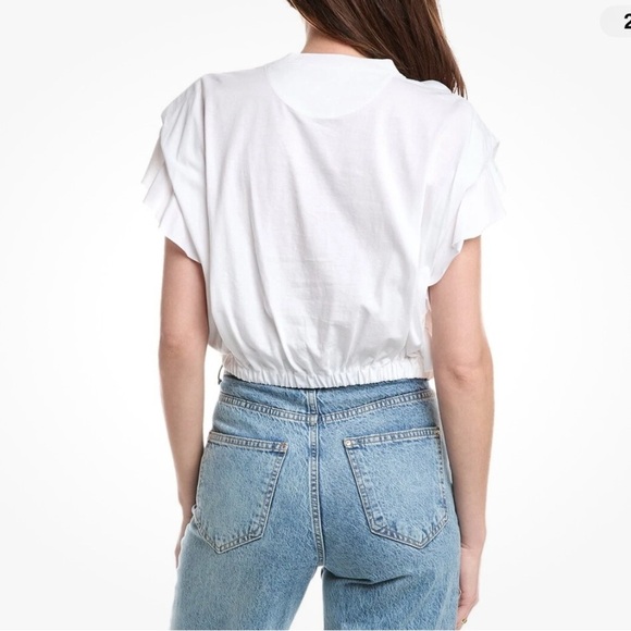 Valentino White Ruffle Lace Crop Top Size M – $1300 Retail NWT - Picture 2 of 4